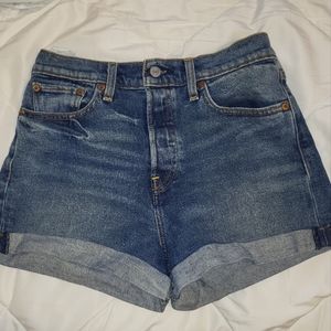 LEVI Denim Shorts, High Waisted, Size 28